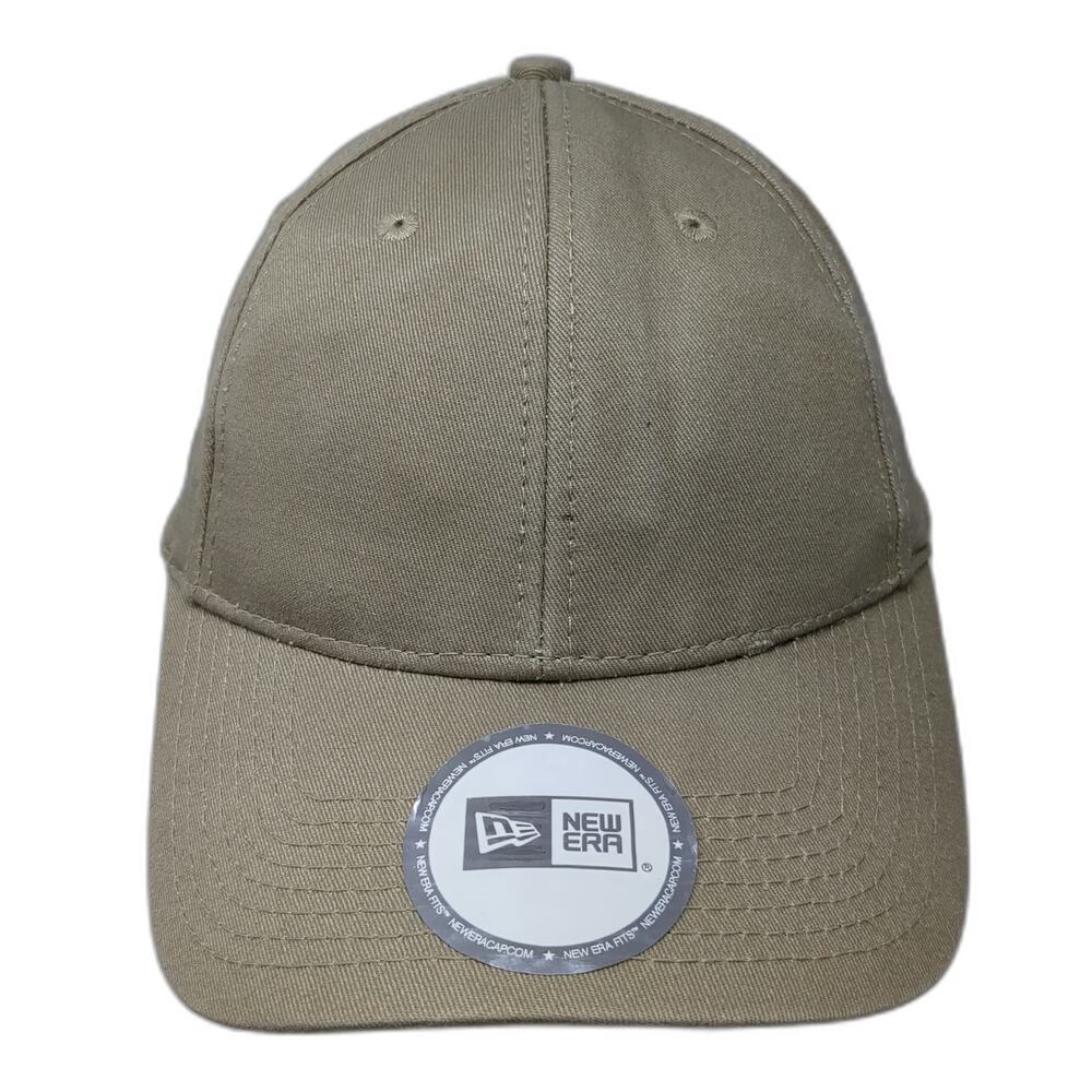 New Era Baseball Cap Beige One Size Adjustable Strapback Blank Plain Hat